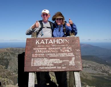 Jim and Sue on Mt. Katahdin